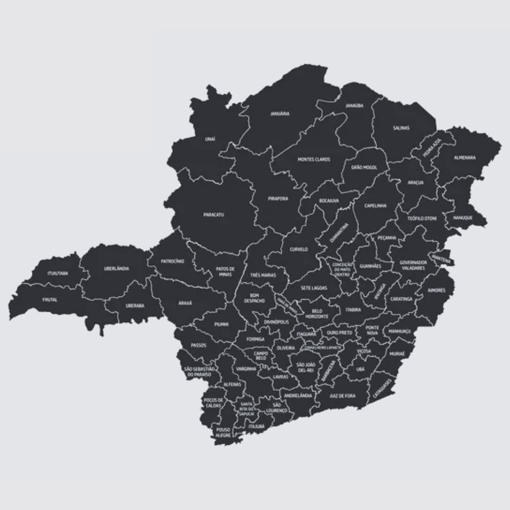Mapa de Minas Gerais - Brasil